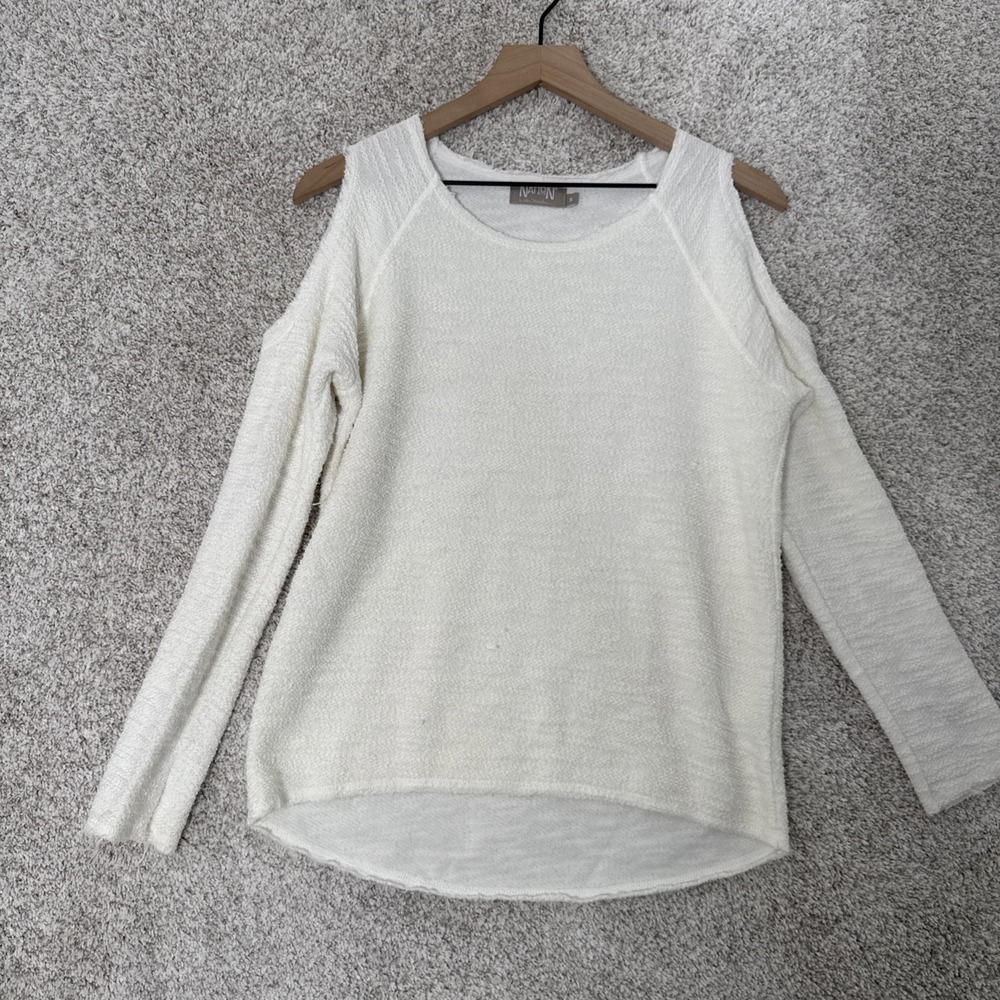 Nation LTD Cold Shoulder Top Ivory - Small